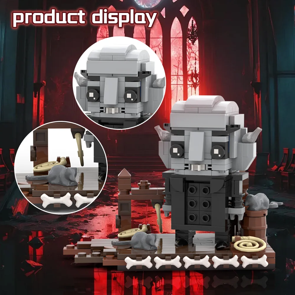 ゴブリックス MOC ホラーシリーズ ノスフェラトゥーズ ブリックヘッドズ 組み立てブロック モデル 映画キャラクター ブロック 組み立て玩具 子供向けギフト
