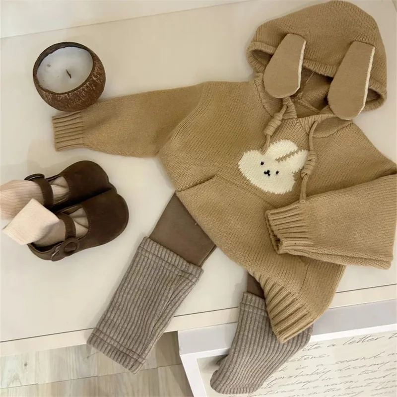 

Children's Clothing Children's Sweater Spring and Autumn New Girls' Cartoon Knitted Top Baby Girl Suit