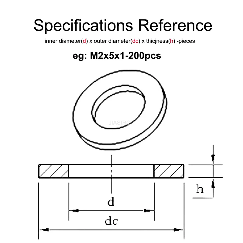 Arandela plana de nailon, arandela dura de sellado de plástico para tornillo, negro y blanco, M2, M2.5, M3, M4, M5, M8, M10, M12, M14, M16, M18,