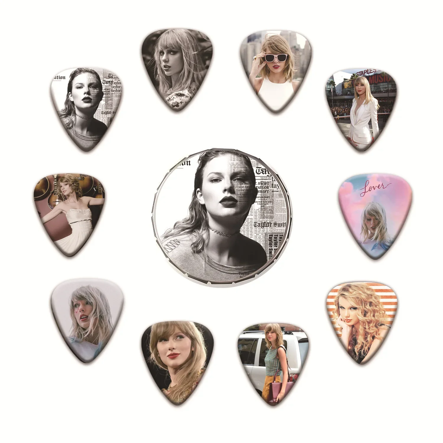 10 PCS Taylor Swift Album Cover Guitar Pick Mold Peripheral, Professional Pick, Thickness 0.96mm