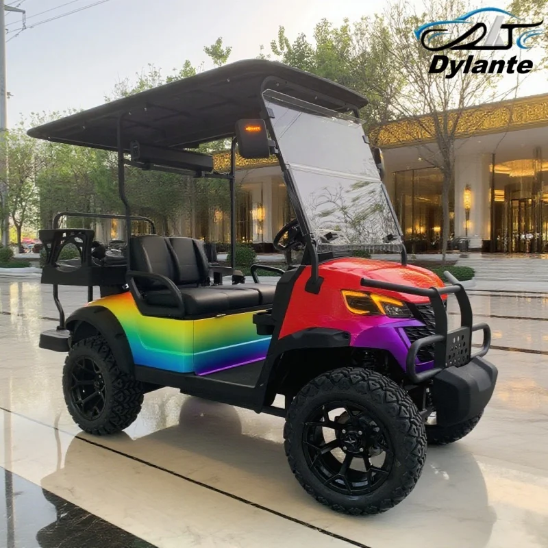 Custom High Quality Luxury Utility Vehicle Street Legal 60V/72V Lithium Battery 4 Seater Electric Golf Cart Off Road Beach Buggy