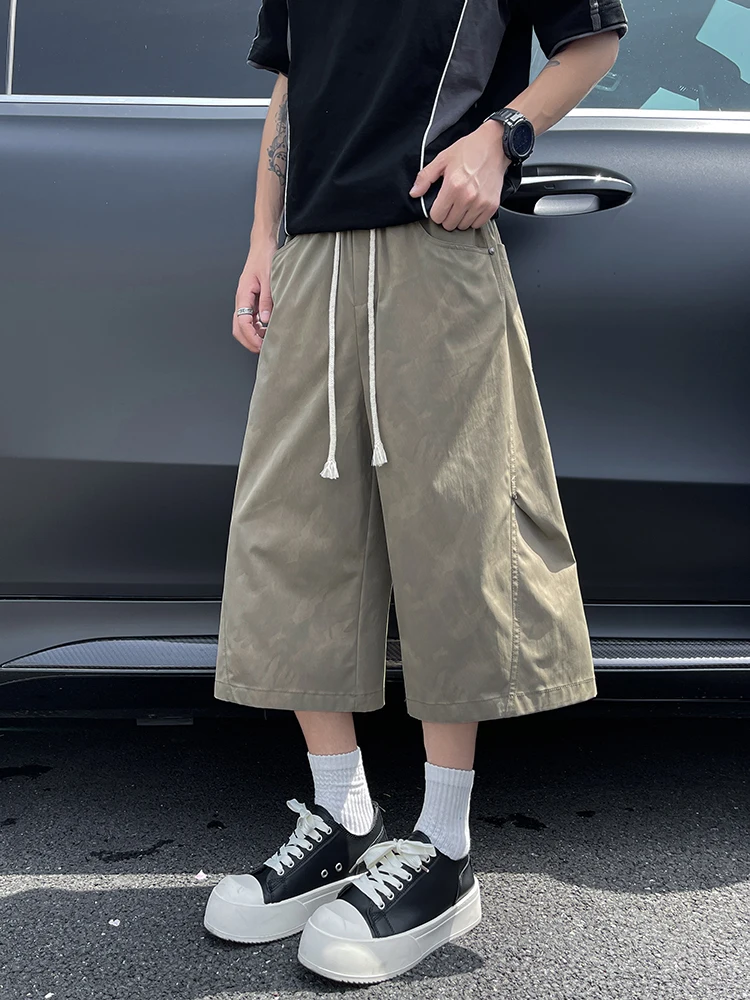 

American Retro Camouflage orts Men's Summer Couple's Pants Trendy Sports Outerwear Seven-Quarter Length Straight Leg Casual...