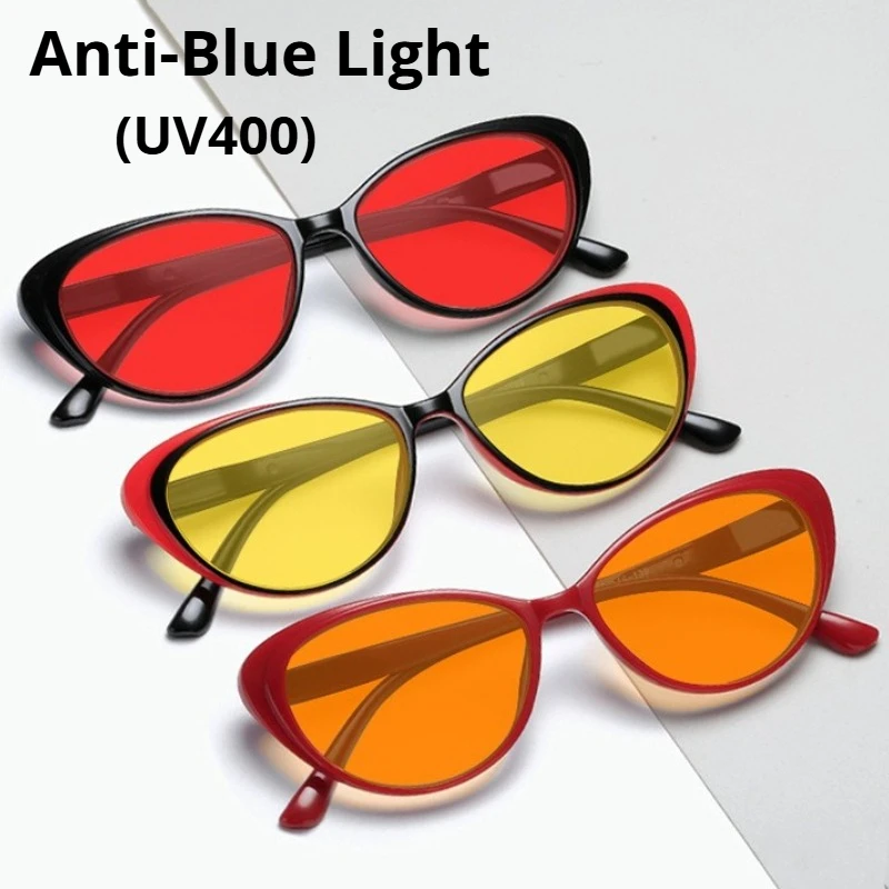 

Cat-Eye Night Vision Anti-Blue Light Glasses Unisex Eye Protection Goggles for Gaming and Computer Use Classic Driving Eyewear