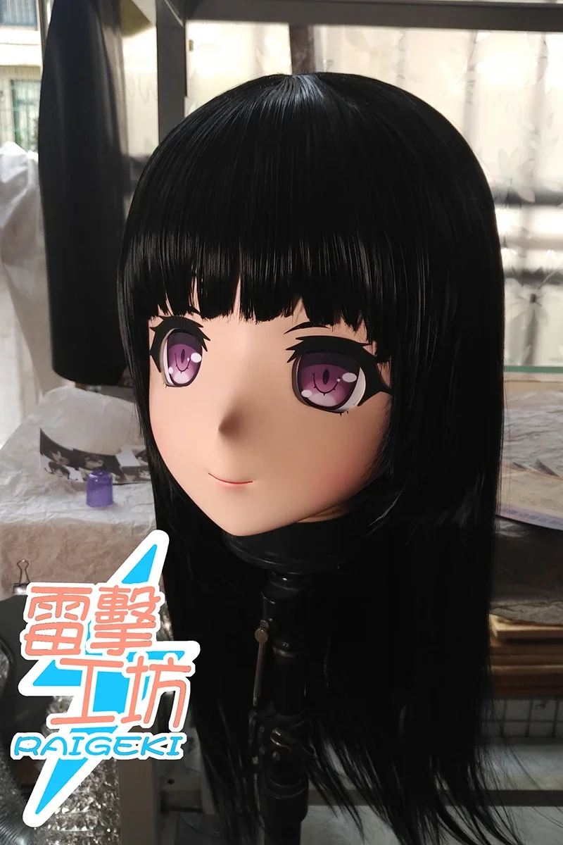 (RAIGEKI MAKS 14) Resin 3/4 Head Female/Girl Kigurumi Anime Cosplay Masks Crossdress Japan Role Lolita Crossdresser DOLL BJD Cos