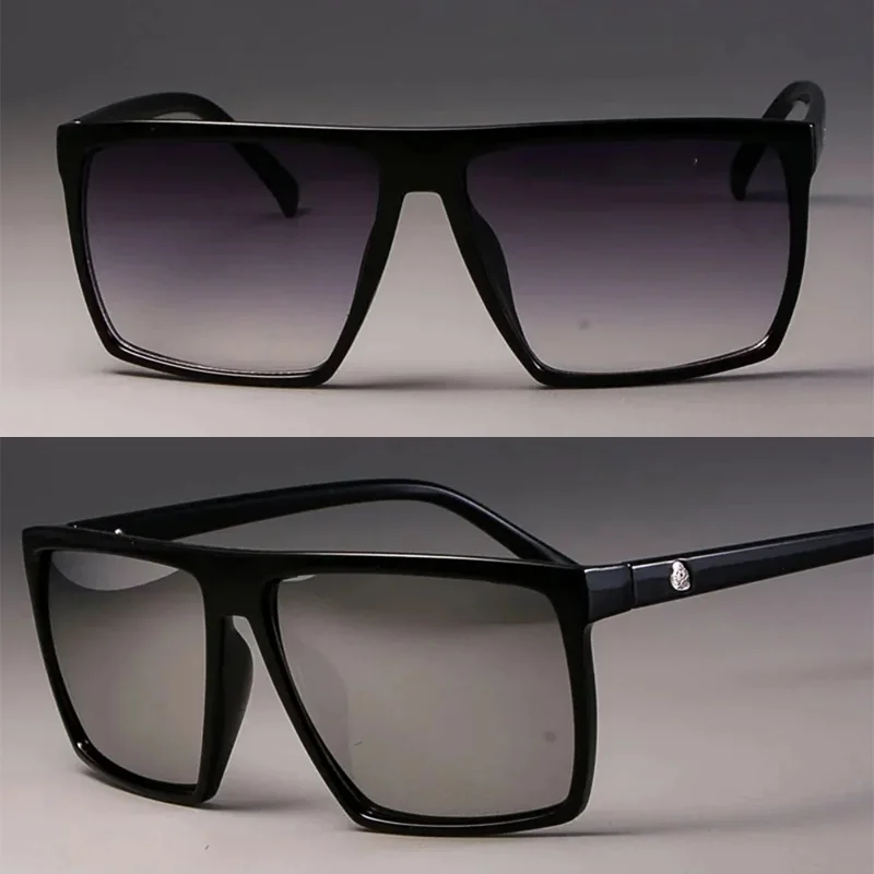 Retro Square Sunglasses Steampunk Men Women Brand Designer Glasses SKULL Logo Shades UV Protection Gafas