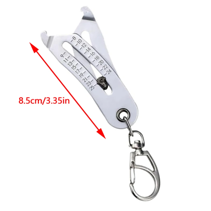 Precise Thread Size Checker Keychain Portable Caliper Gauge Metric/Imperial Hexagonal Nut Screw Thread Size Manual Measure Tools