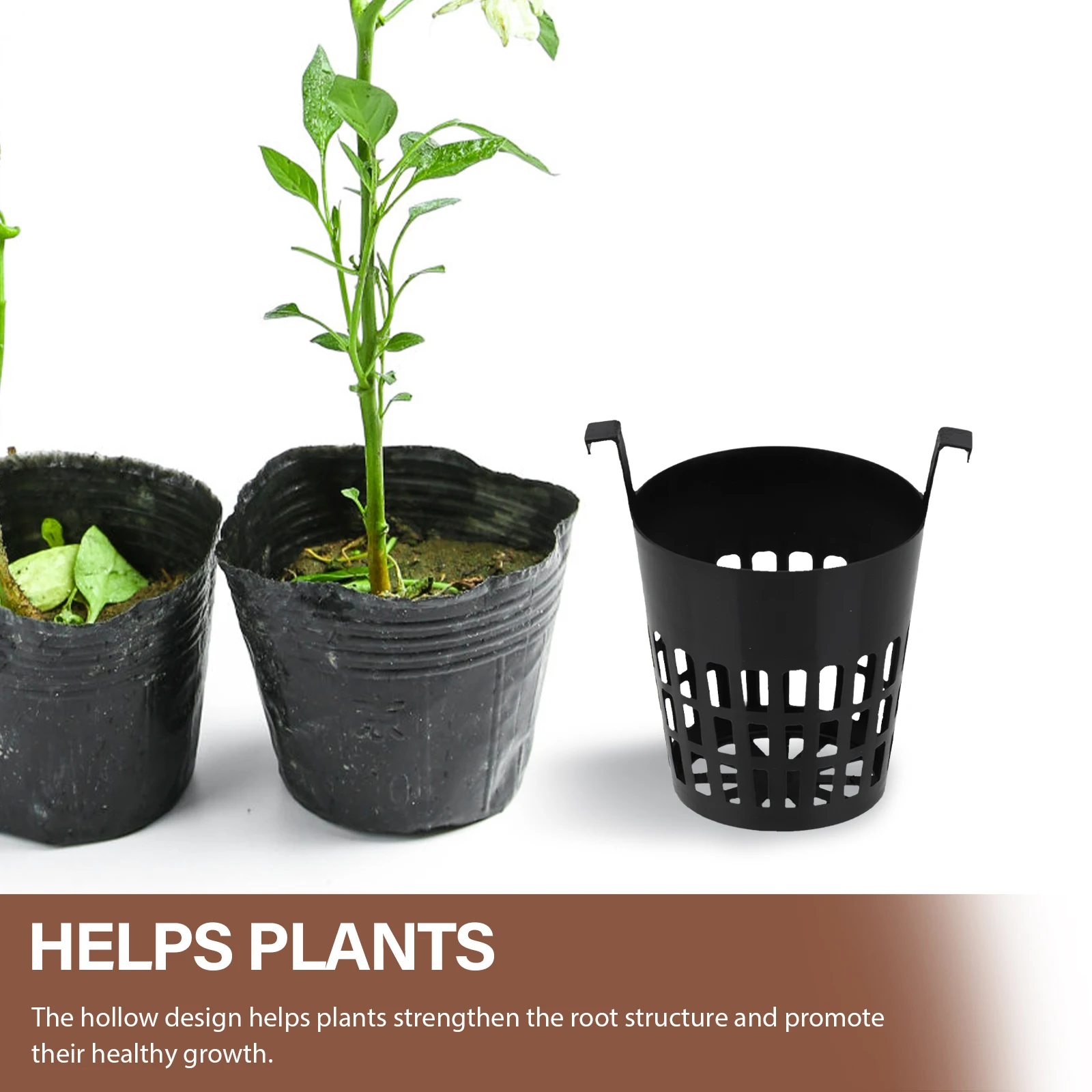 

10pcs Hydroponic Planting Baskets Garden Plastic Basket Grow Mesh Baskets for Vegetable Fruit Durable Corrosion Resistant