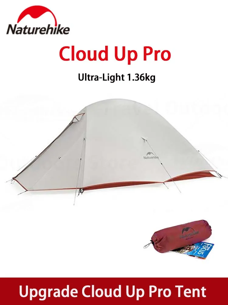 Naturehike 2024 Cloud Up 2 Pro Tent 1.36kg Lightweight 20D Waterproof  for Camping Outdoor Hiking Backpacking Three Seasons Tent