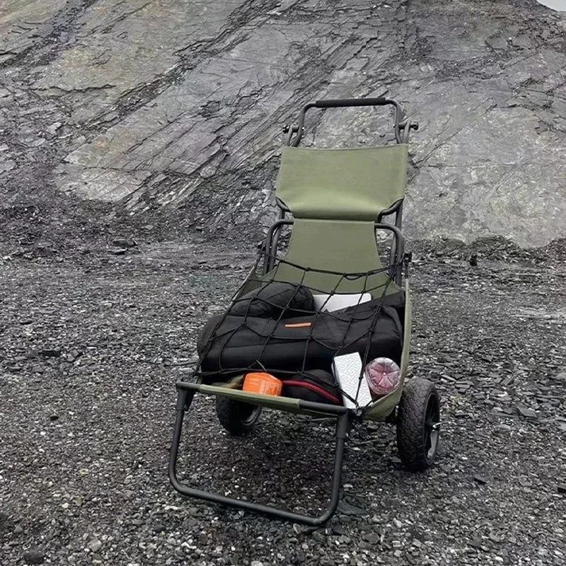 

Home outdoor camping portable folding cart chair aluminum alloy recliner