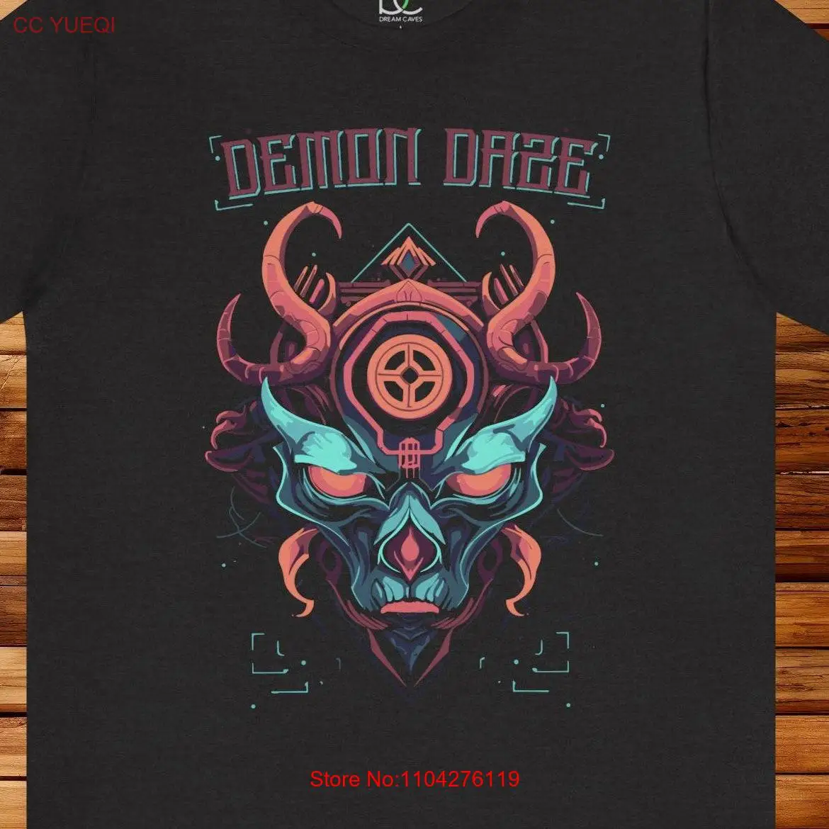 Demon Daze T Shirt Gothic Grunge Clothing Psychedelic Cosmic for Party Wicked Friend Trippy Punk Mayan Devil