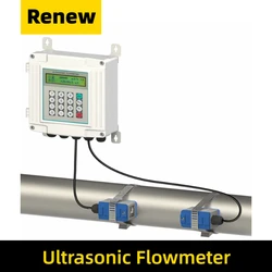 Ultrasonic Flowmeter Wall-mounted Type Flow Meter with TS-2 TM-1 TL-1 Clamp on Transducer