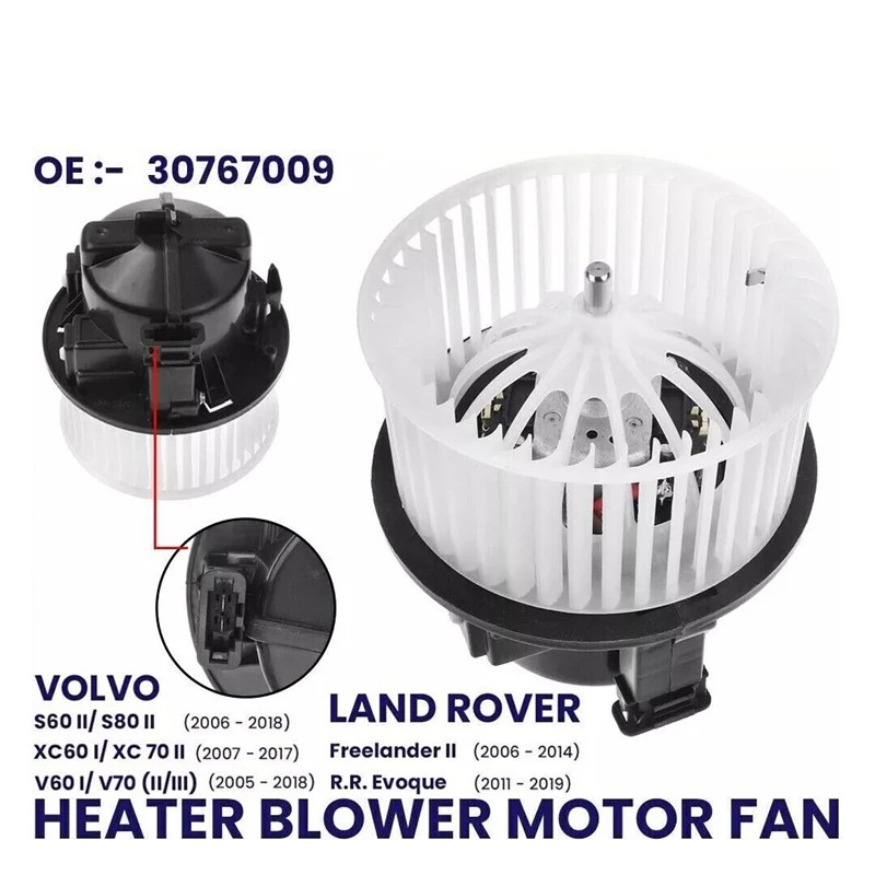 

HEATER BLOWER MOTOR FAN FOR VOLVO XC60 XC70 S60 S80 V70 V60 OEM QUALITY 30767009