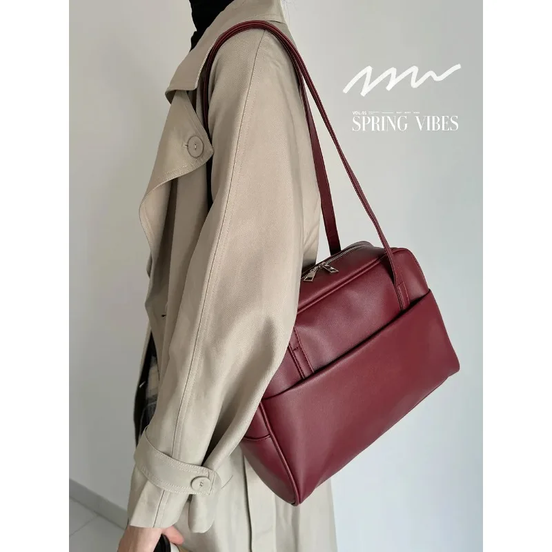 

Vintage Designer Luxury Women Tote Bag Casual Lage Capacity Female Shoulder Bag High Quality PU Leather Ladies Handbags