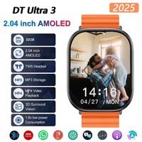 2025 New GPS NFC Smartwatch DT Ultra 3 32G Memory Local Music Bluetooth Call Compass 3D Menu Bluetooth Smartwatch For Men Women