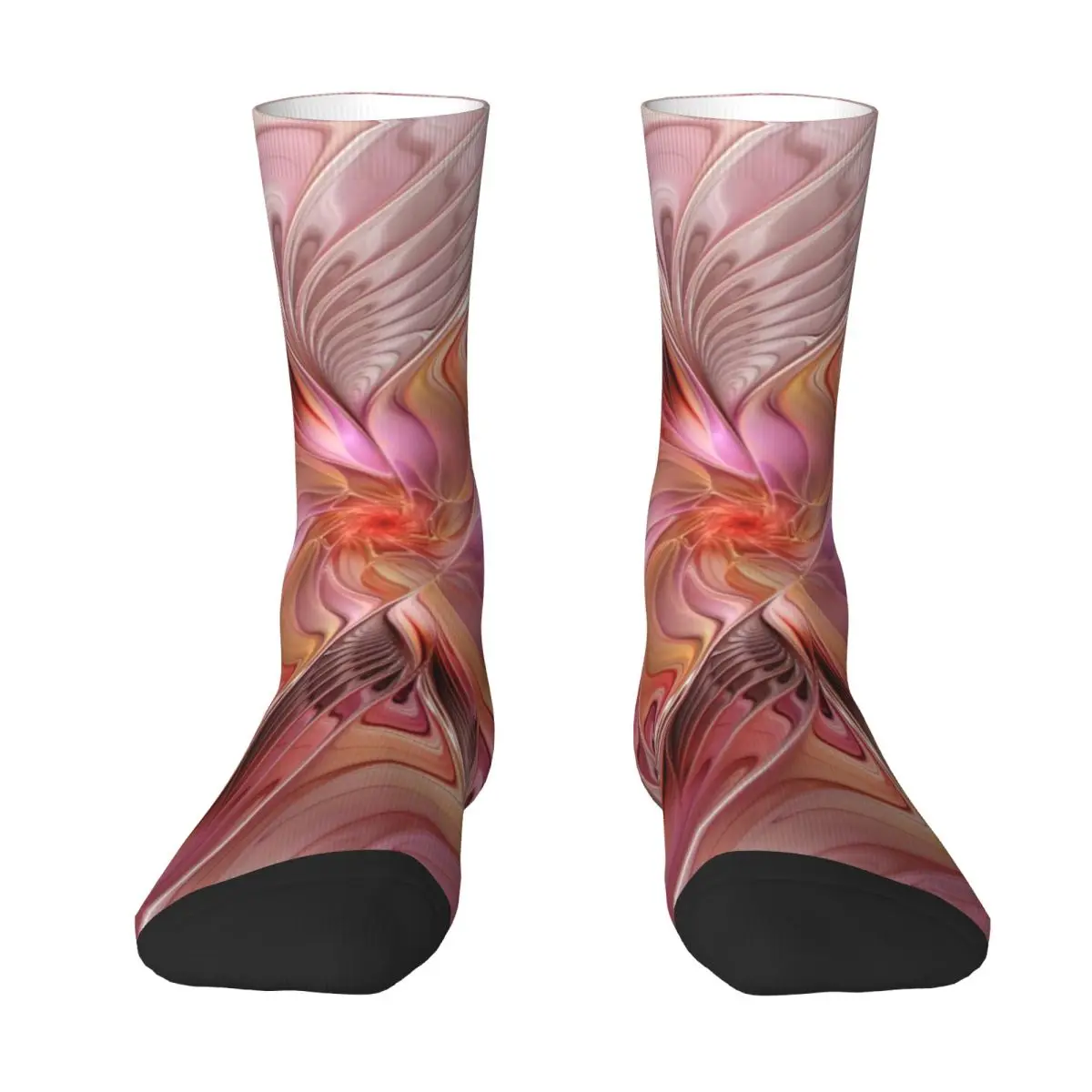 Abstract Butterfly Socks Autumn Fantasy Fractal Art Stockings Gothic Female High Quality Socks Graphic Running Non Skid Socks