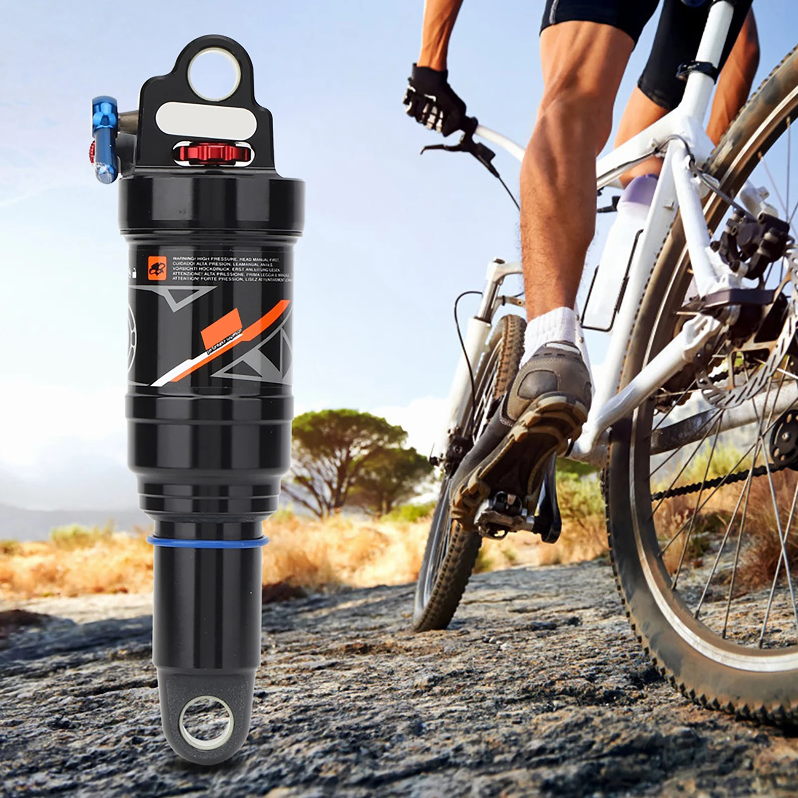 

Портативный амортизатор для велосипеда, амортизатор для горного велосипеда, мягкая задняя рама, хвостовое давление воздуха, пружинный амортизатор, аксессуар