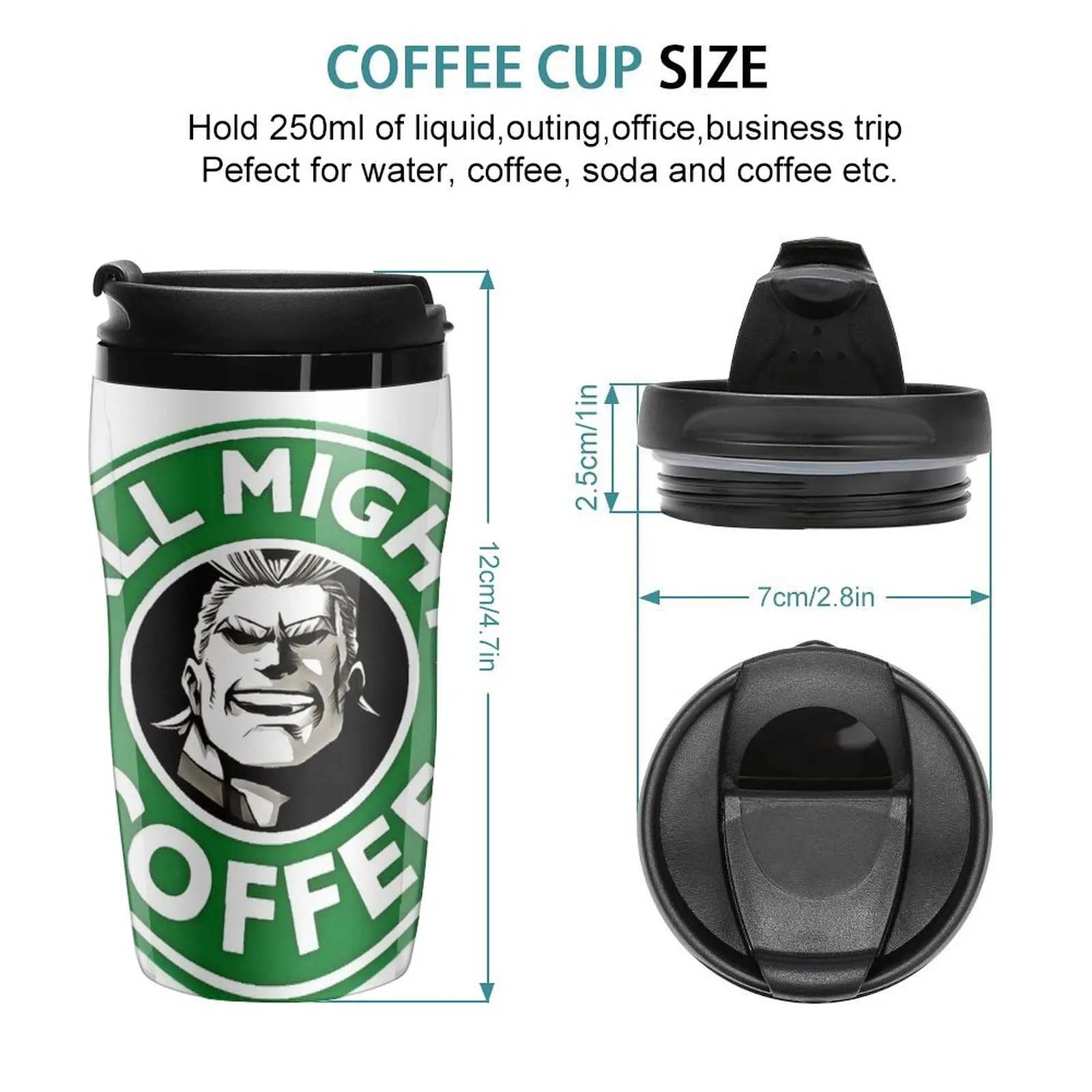 New all might coffee Travel Coffee Mug Coffee Cup To Go Coffee Cup Espresso Coffee Accessory