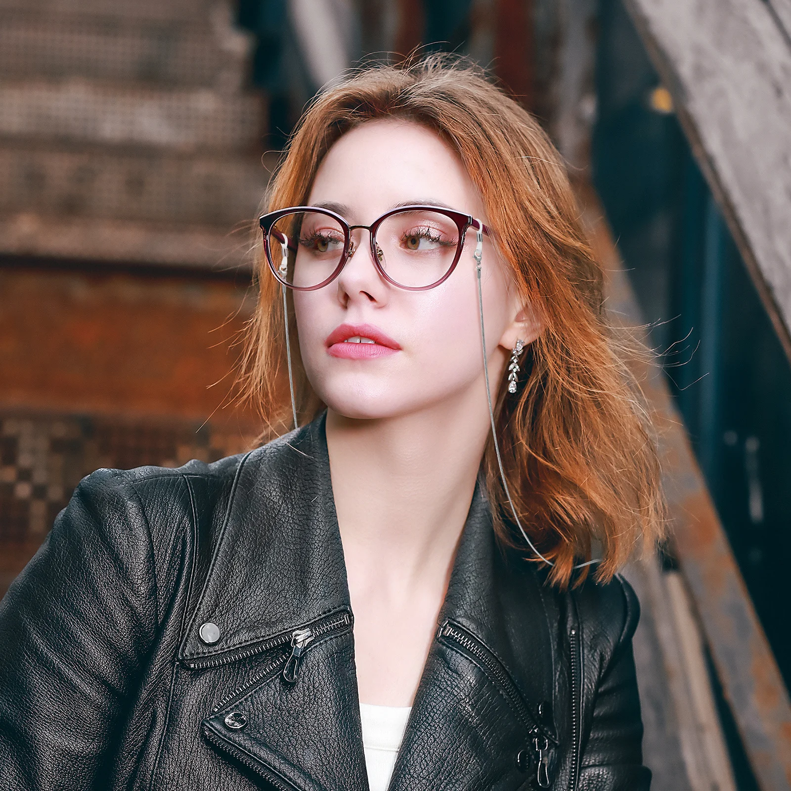 

70Cm Stainless Steel Snake Chain Eyeglass Chain Neck Strap Non Slip Adjustable Silicone Ends Eyeglass Holder Sunglasses Cord