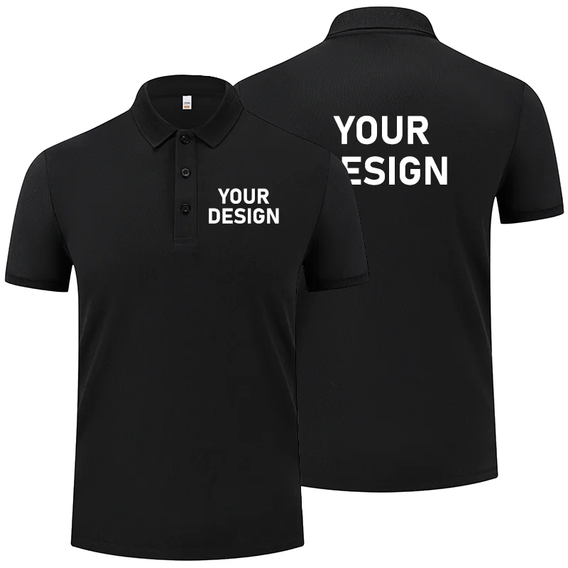 Unisex Customized Printed logo Men Clothing For Business Summer Comfortable Top Short Sleeve Polo Tee Mens Shirts