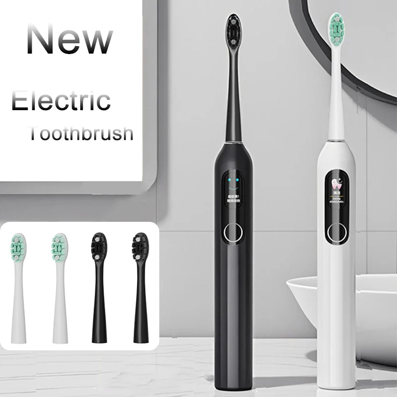 NEW Sonic Electric Toothbrush Intelligence Smart LCD Screen Sonic Toothbrush USB Rechargeable 5 Modes Dental Cleaning IPX7 Adult