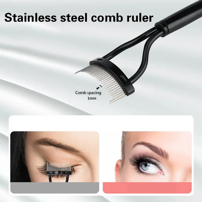 3PCS Augenbrauenpinsel Wimperntrenner Augenbrauenkamm & Wimpernspoolie Professionelle Augen-Make-up-Tools