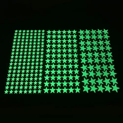 Luminous Wall Stickers for Kids Rooms Dots Stars Ceiling Wall Decals Glowing Stickers Wall Decals Glow In The Dark Home Decor