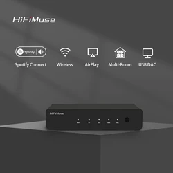 HiFiMuse R20 Wireless WiFi Bluetooth Audio Receiver Hi-Fi Music Adapter for Home AirPlay DLNA Spotify Tidal Streaming Player