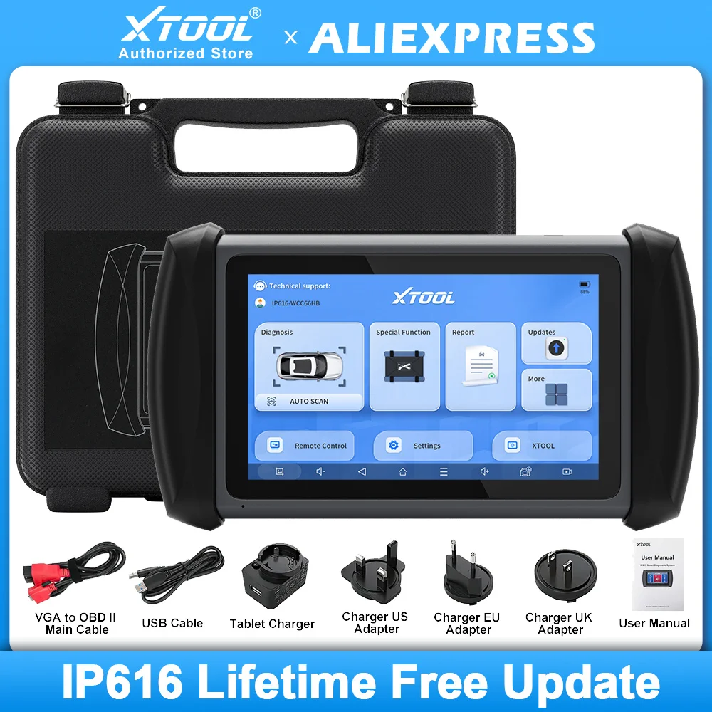 XTOOL InPlus IP616 OBD2 Scanner Automotivo Car Diagnostic Tool For All Cars All System 31 Services OBD 2 Scanner Built-in CAN FD