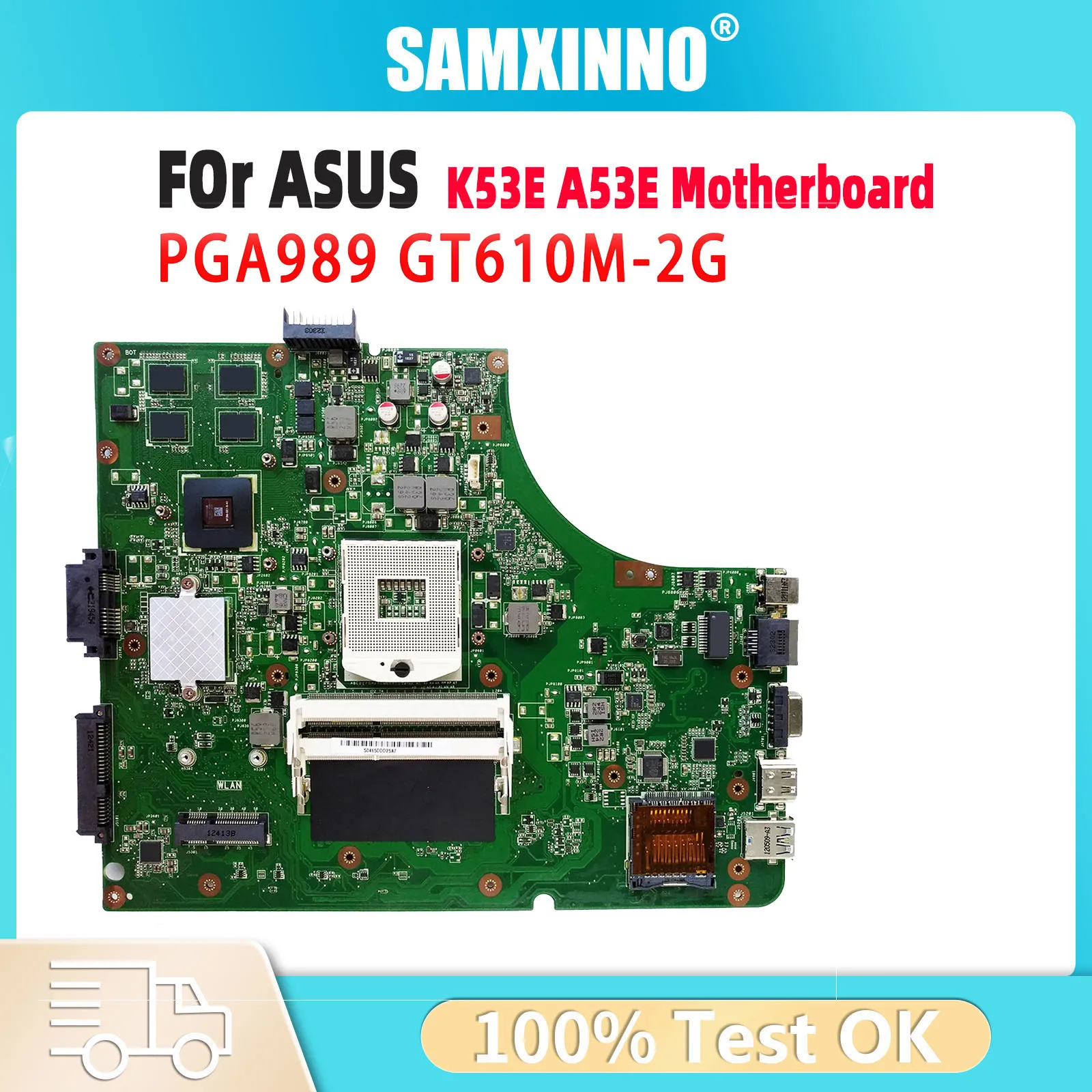 

Материнская плата для ноутбука K53E K53SD для ASUS K53E X53E с видеокартой GT610M 2G. В наличии. 100% протестировано, исправно.