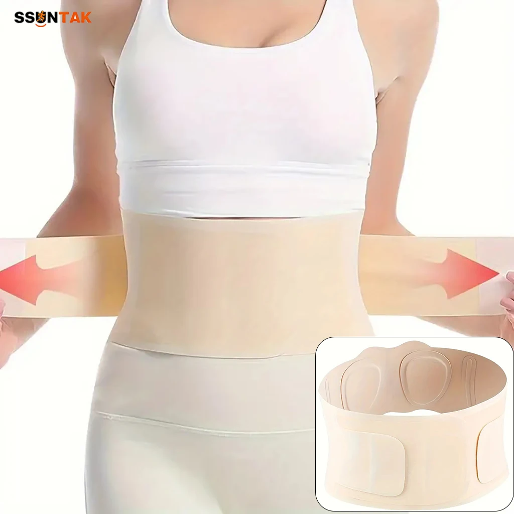 

SSUNTAK 1Pc Ultra Thin Adjustable Back Brace Lumbar Support Belt for Lower Back Pain Sciatica Scoliosis Relief Unisex Workout