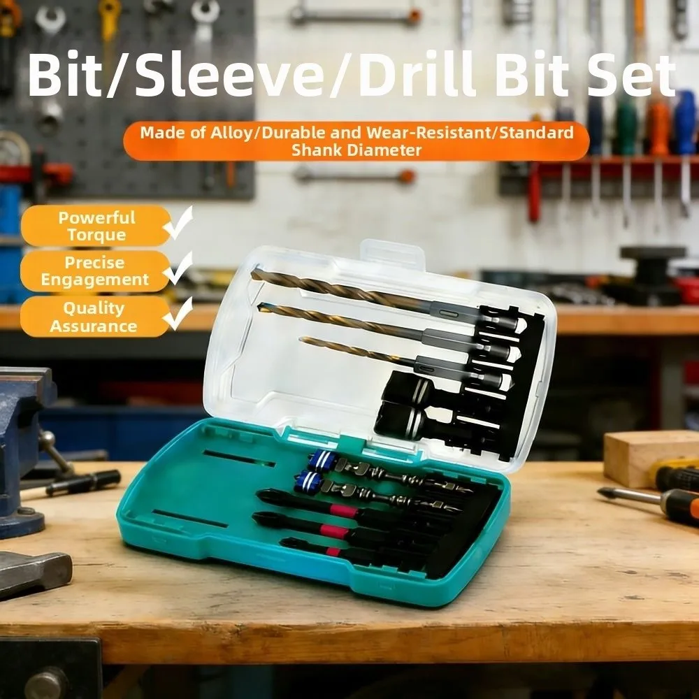 

10Pcs/Set Impact Resistant Magnetic Drill Bit Set Hex Shank Twist Drill Screwdriver Bits Set Magnetic Torx Screwdrive