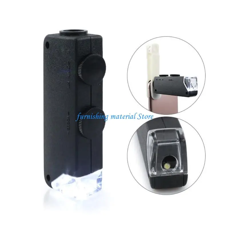 

Y5GD Kid Science Experiment Pocket Microscope Toy 60-100x Educational Microscope