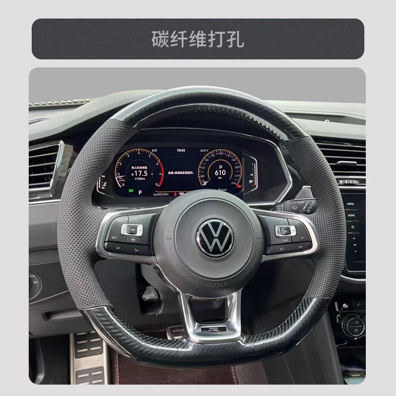 

Customization Car Steering Wheel Braid Leather Cover For Volkswagen VW Teramont X 2019-2020 Tayron R-Line 19-22 VW Golf 7 15-20