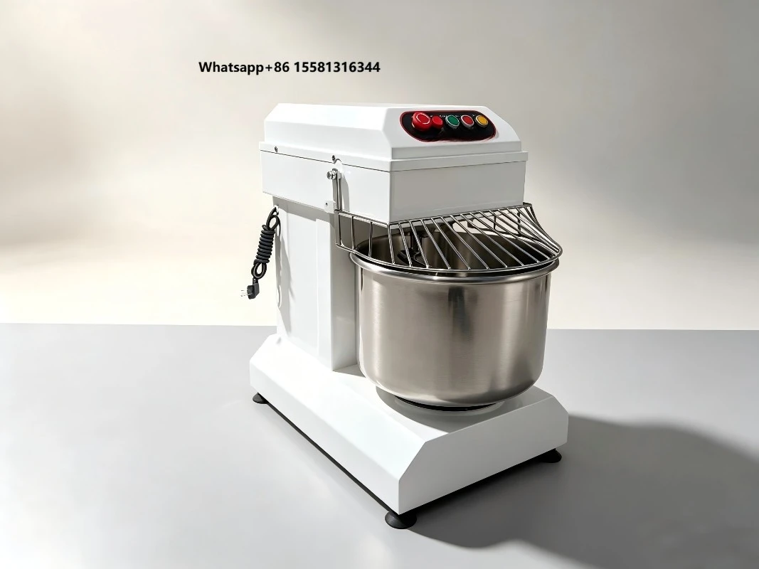 EMIN Commercial Vertical Spiral Dough Mixer Adjustable Speed Automatic Function 3-6kW Engine Power Double Motion Flour Mill