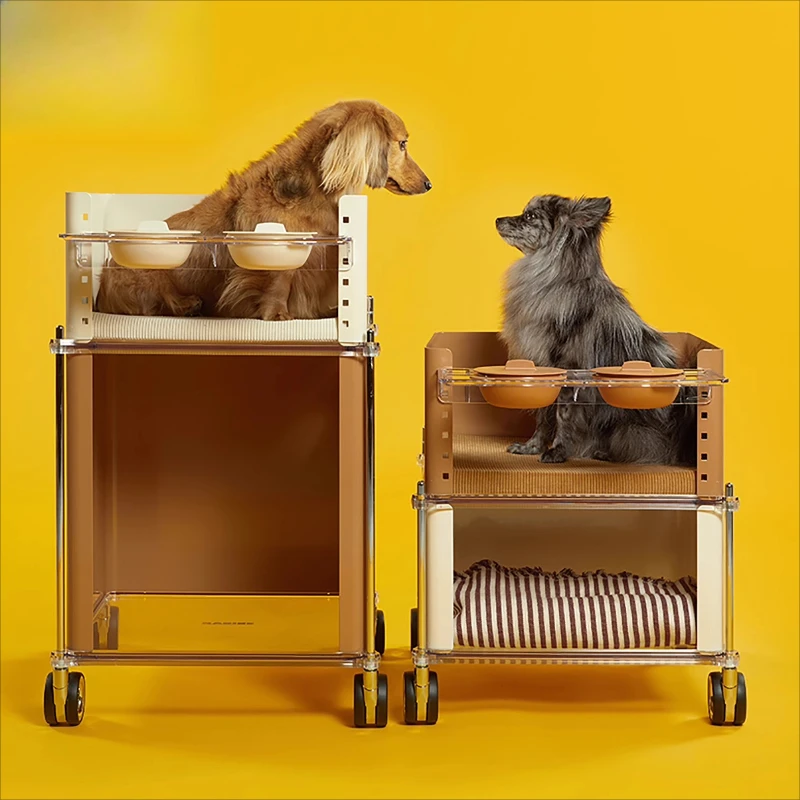 Pet name European cart movable dining table and chairs