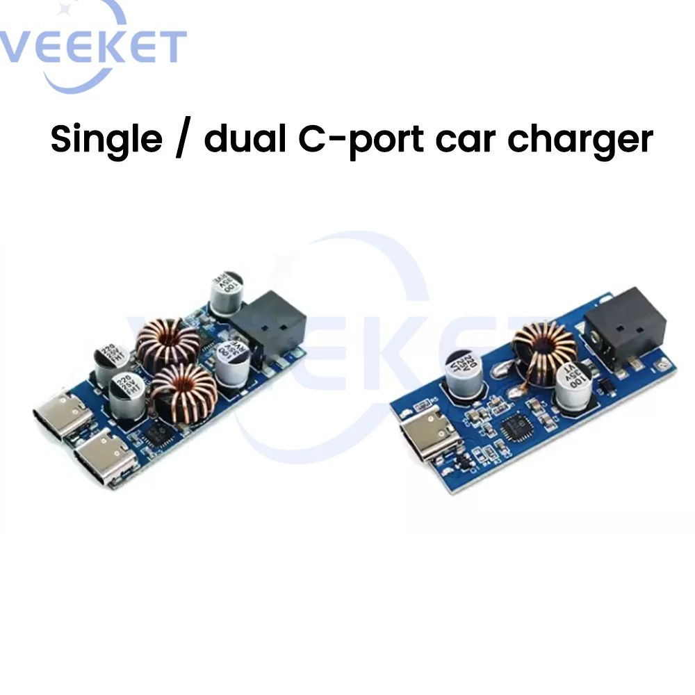 30W Fast charging Board Module DC Buck DIY Module Dual Type-C Interface Support Protocol PD3.0/PPS/QC3 Suitable for Car Charger