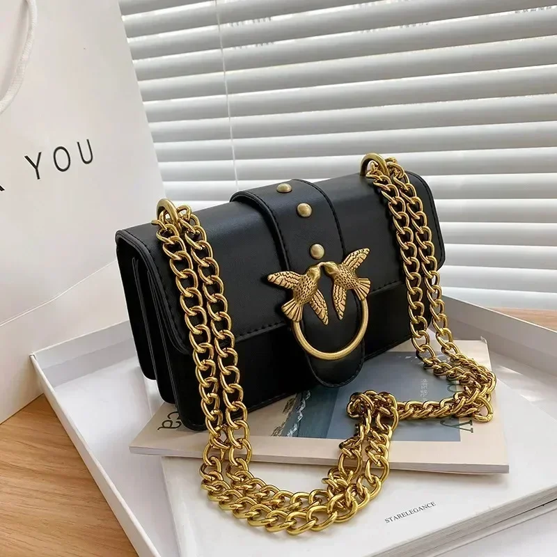 Leather Crossbody Bags For Women Chain Shoulder Lady Designer Handbags And Purse Fashion Luxury Cross Body Tiny