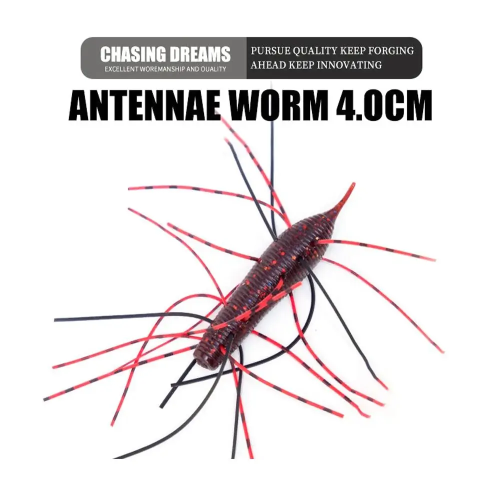 4/5pcs 4cm/6cm Fishing Sea Urchin Soft Bait Bass Stick Silicone Worm Silicone Worm Lure Crawfish Lures Power Soft Fishing Lure