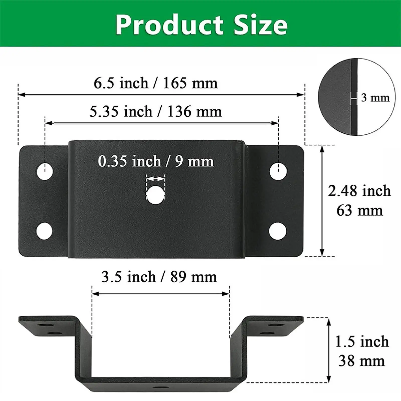 Practical Trailer Stake Pocket Bracket for 2 by 4 Lumber Multipurpose Use with Smooth Edges for Secure Fastening