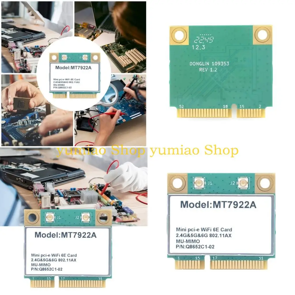 

587B MT7922A Низкая задержка BT5.2-совместимая сетевая адапта стабильная и быстрая скорость