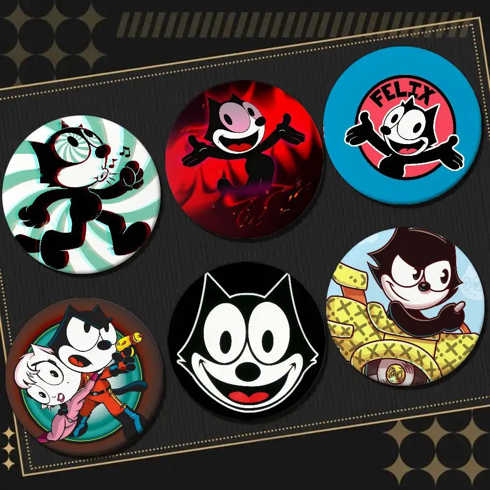 F-Felix The C-Cat Badges Pins Anstecknadeln Hutnadeln Broschen Geschenke Dekor Rucksäcke