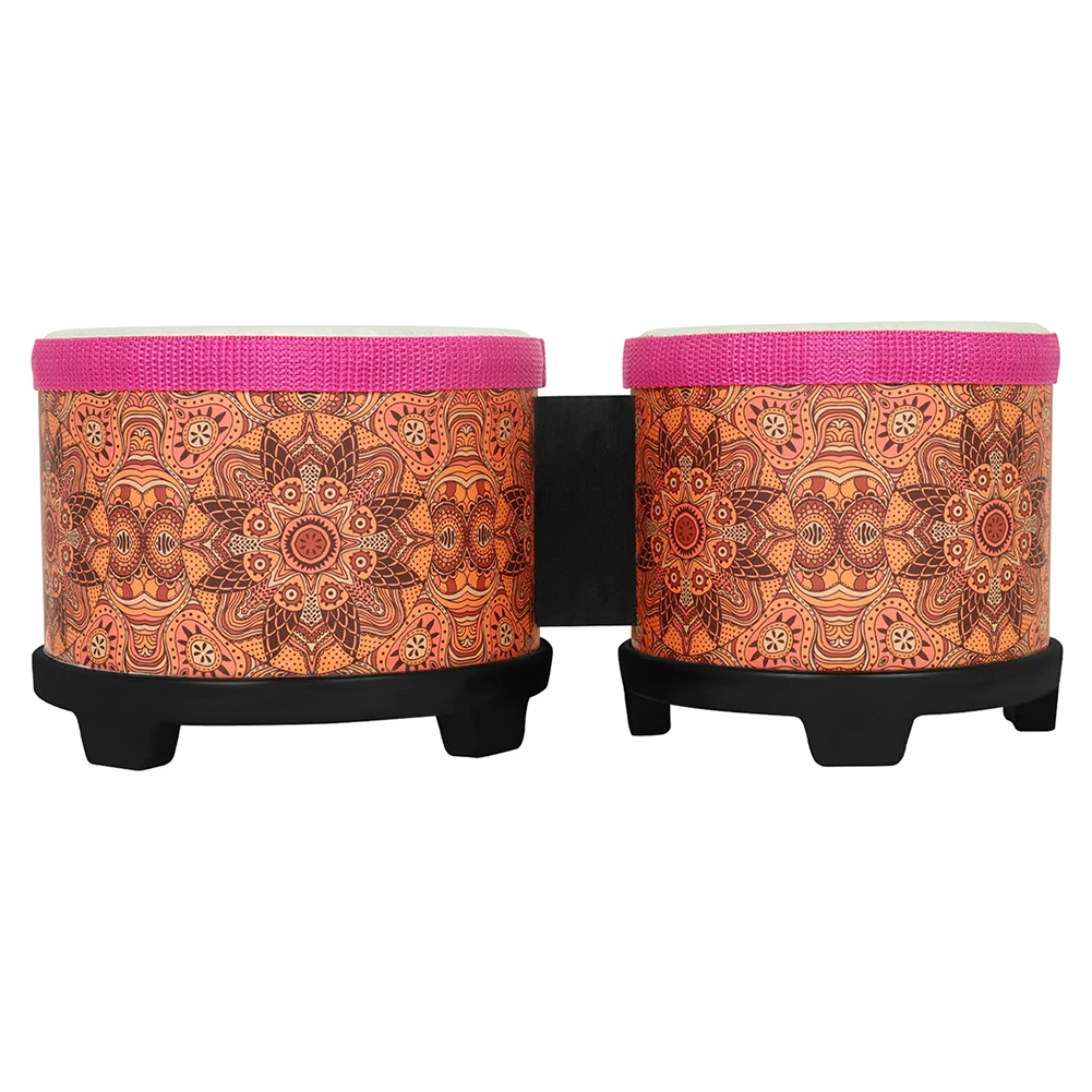 Beginners And Party Performances Blue Orange for bongo Drums Percussion Instrument Rubber ABS for bongo Drum Enthusiasts