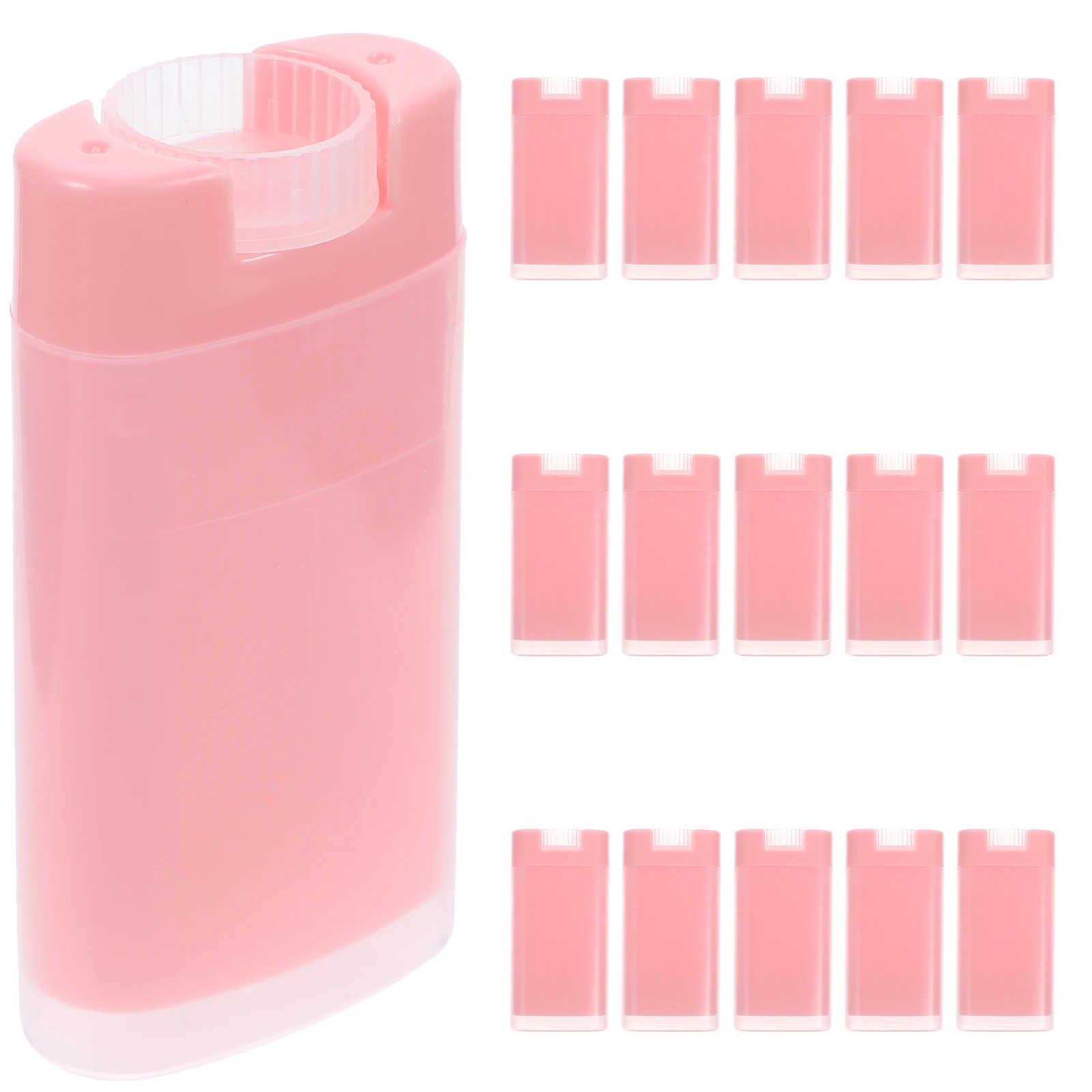 15 個の空の口紅チューブ DIY ポータブルオーバルリップクリームグロススティック容器軽量旅行に適した