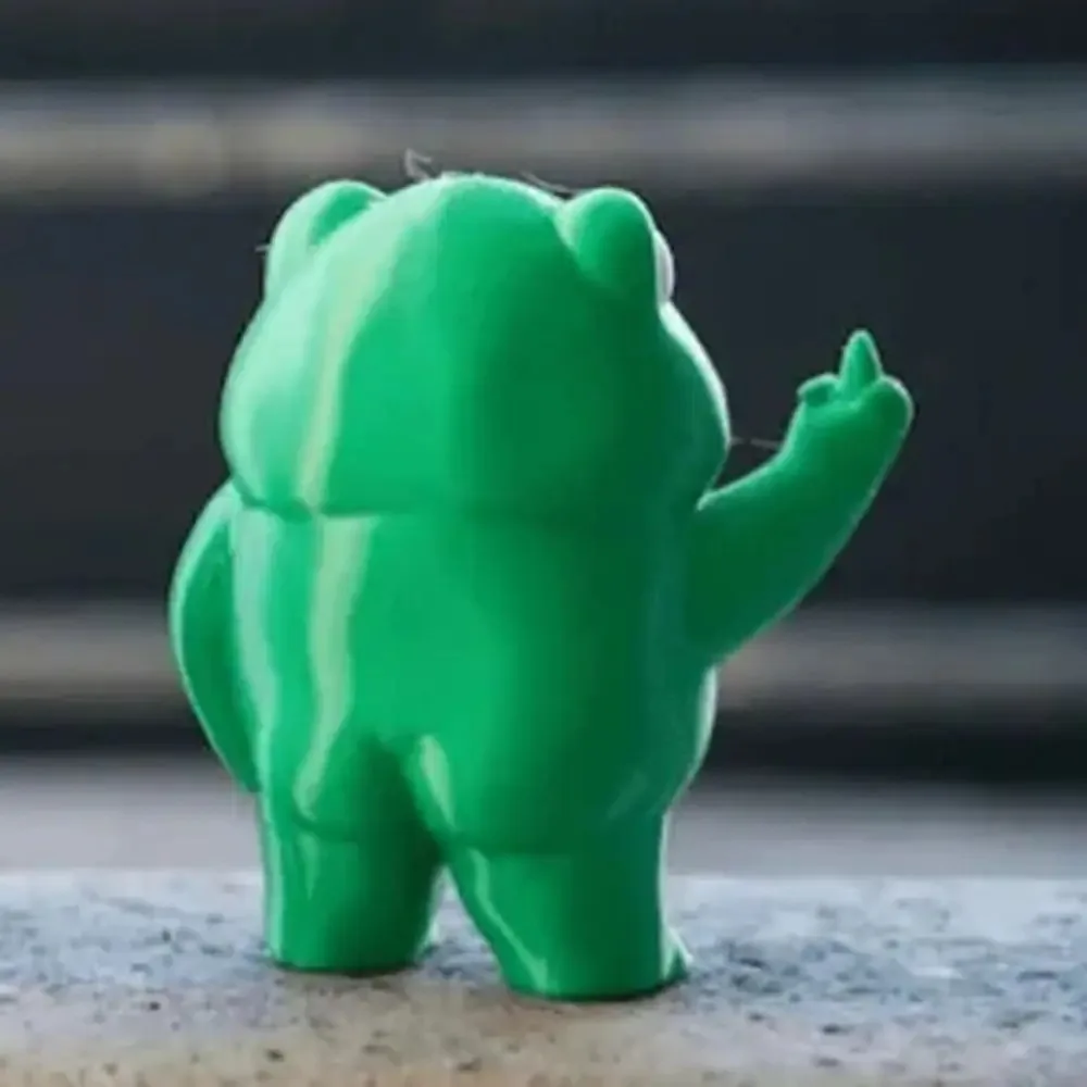 لطيف الضفدع المتمردين تمثال الإبداعية هدية الاصبع الأوسط الضفدع الراتنج حلية Craft بها بنفسك الحرفية ديكور المنزل النحت ساحة ديكور فني