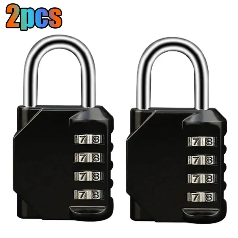 Picture 6: Newly2piece Lock 4 Digit Combination Padlock For School Gym Sports Locker/Fence/Toolbox/Case