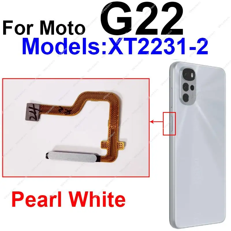 Home Button Fingerprint Sensor Flex Cable For Motorola Moto G22 G32 G42 G52 G72 G82 Home Touch ID Sensor Flex Ribbon Repair Part