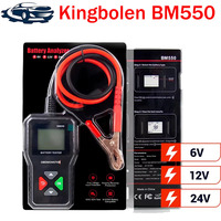 KINGBOLEN BM550 Auto Car Battery Tester 6V 12V 24V 100-2000 CCA Battery System Detect Battery Analyze PK KW208