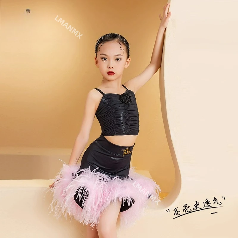 ชุดเต้นรำมูลาดินนกกระจอกเทศคุณภาพสูง เนื้อผ้ามันเงา ยืดหยุ่นพิเศษ สำหรับฝึกซ้อมและเรียนเต้น