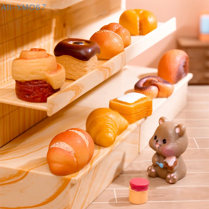 Cartoon Resin Bread Cake Fake Food Resin Dollhouse Decoration Crafts DIY Kawaii Decoration Accessories Desktop Ornaments