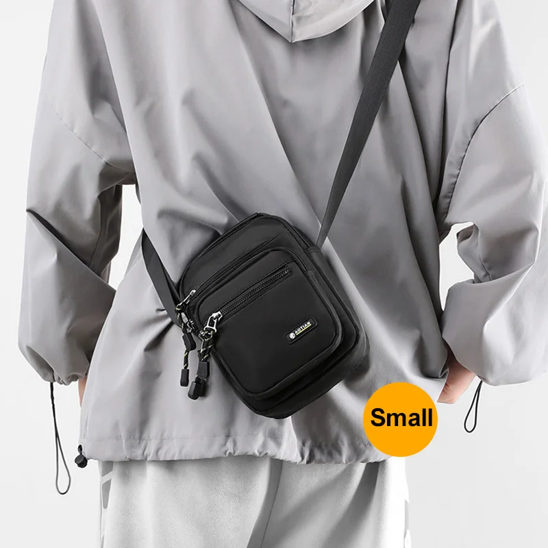 Herren-Umhängetasche, Camping, Wandern, lässig, leicht, Nylon-Umhängetasche für den täglichen Ausflug, Pendeln, kleine Outdoor-Sporthandtasche – Detail 3